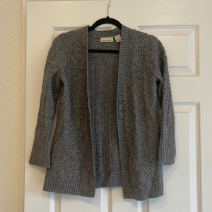 Thick Grey Cable Cardigan